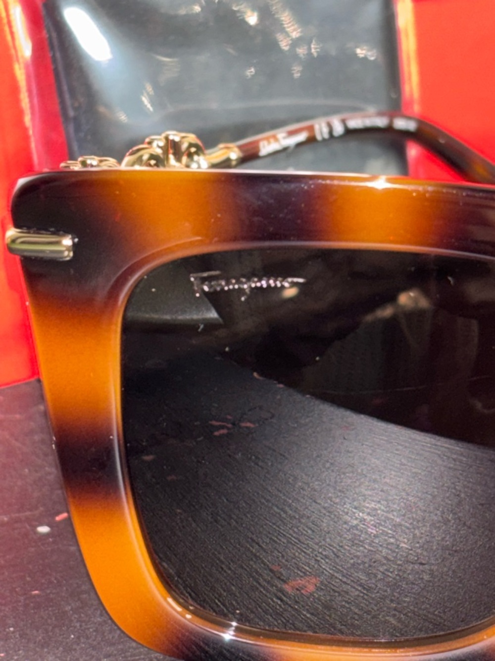 Salvatore Ferregamo SF1041S Square Frame in Havana - Picture 2 of 6